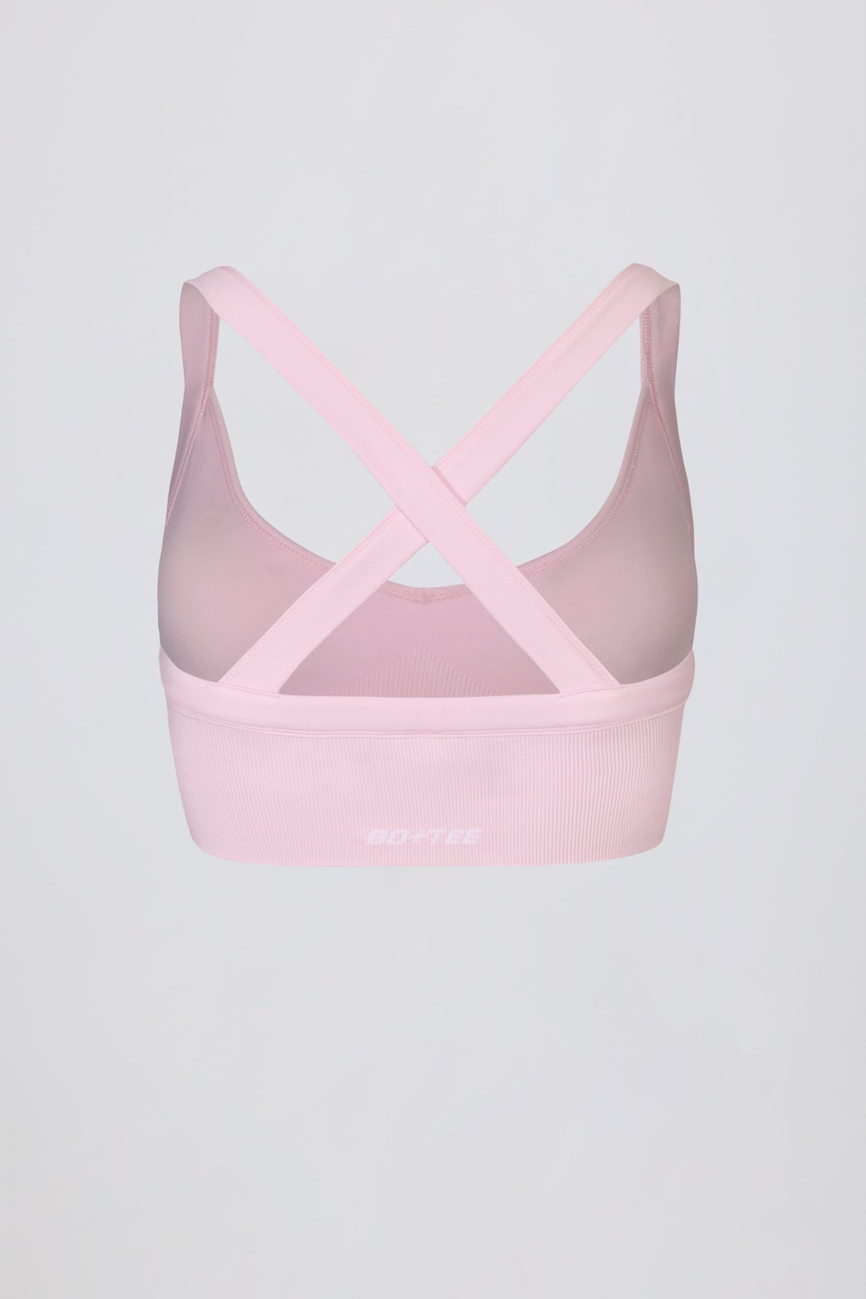 Super Sculpt Seamless Cross-Back Sports Bra in Powder Pink