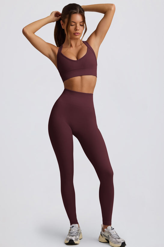 Super Sculpt Seamless High-Waist Leggings in Burgundy