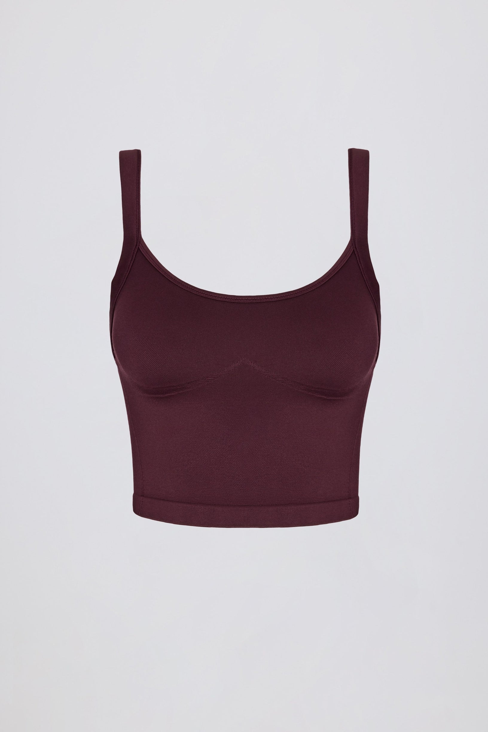 Super Sculpt Seamless Longline Camisole Top in Burgundy - 1
