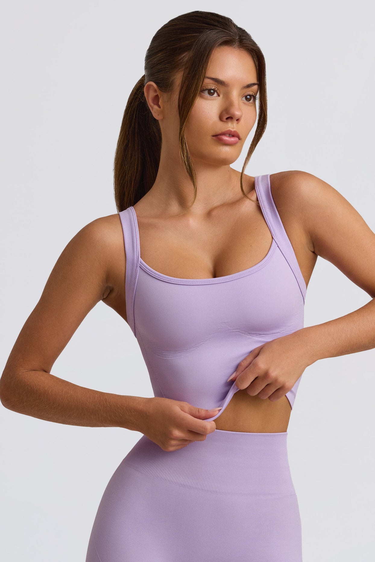 Super Sculpt Seamless Longline Camisole Top in Soft Lilac