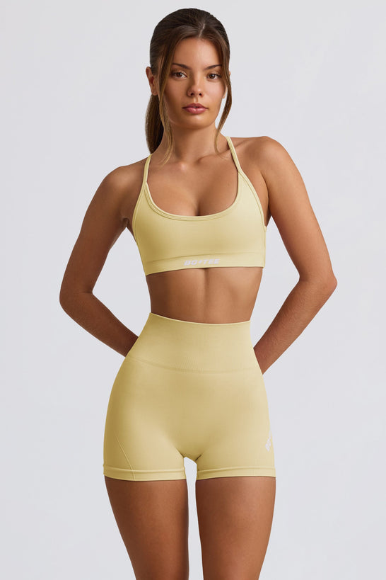 Super Sculpt Seamless Mini Shorts in Butter Yellow
