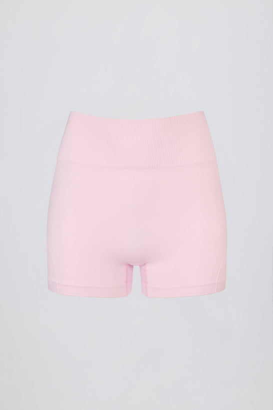 Super Sculpt Seamless Mini Shorts in Powder Pink
