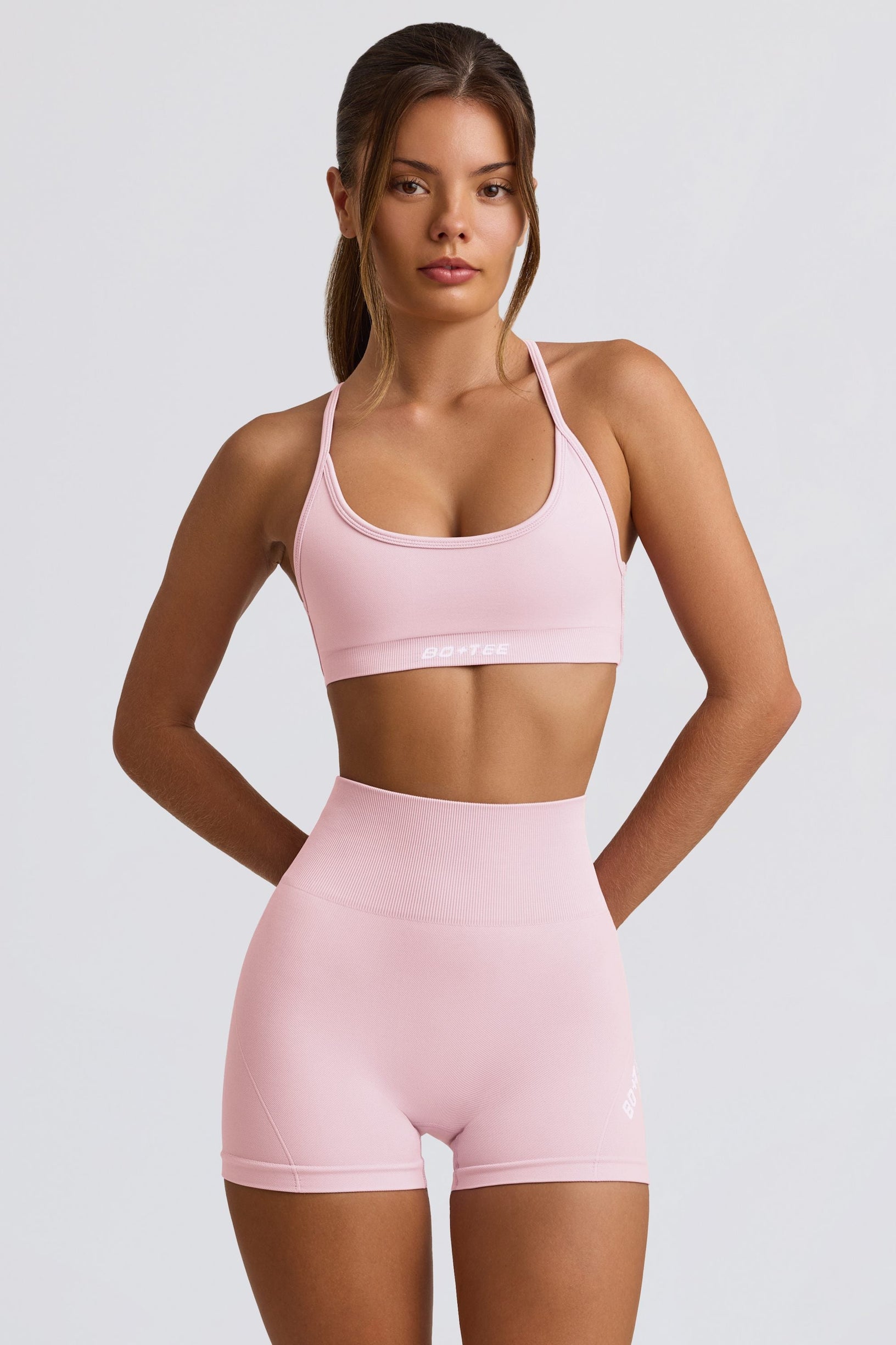 Super Sculpt Seamless Mini Shorts in Soft Pink - 2