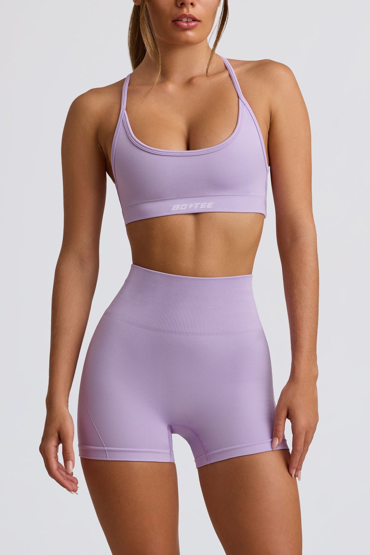 Super Sculpt Seamless Mini Shorts in Soft Lilac