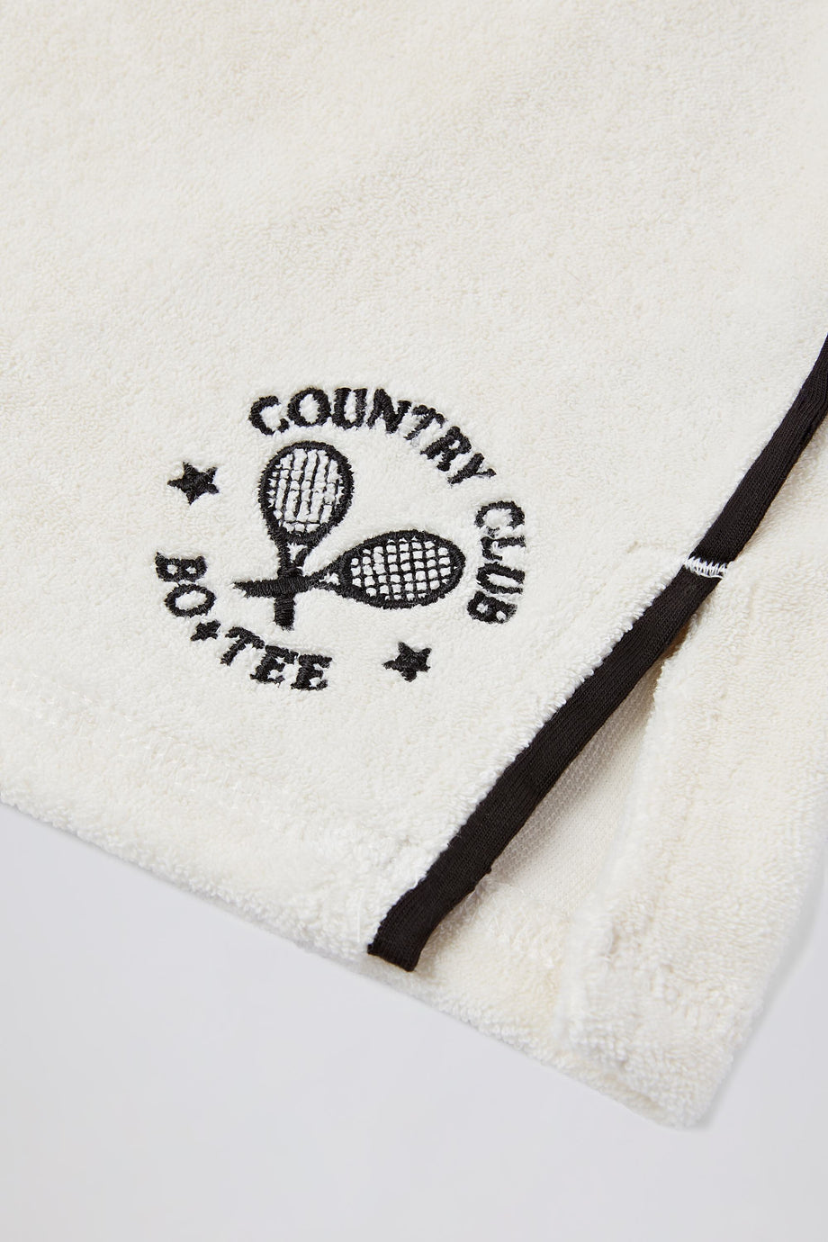 Terry Towelling Drawstring Skort in Ivory