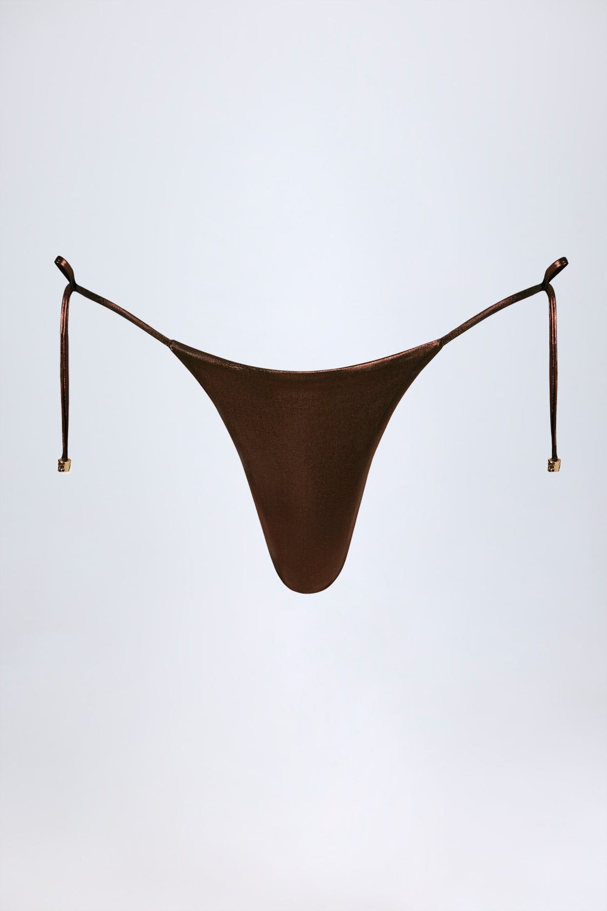 Thong Bikini Bottoms in Bronze Gold