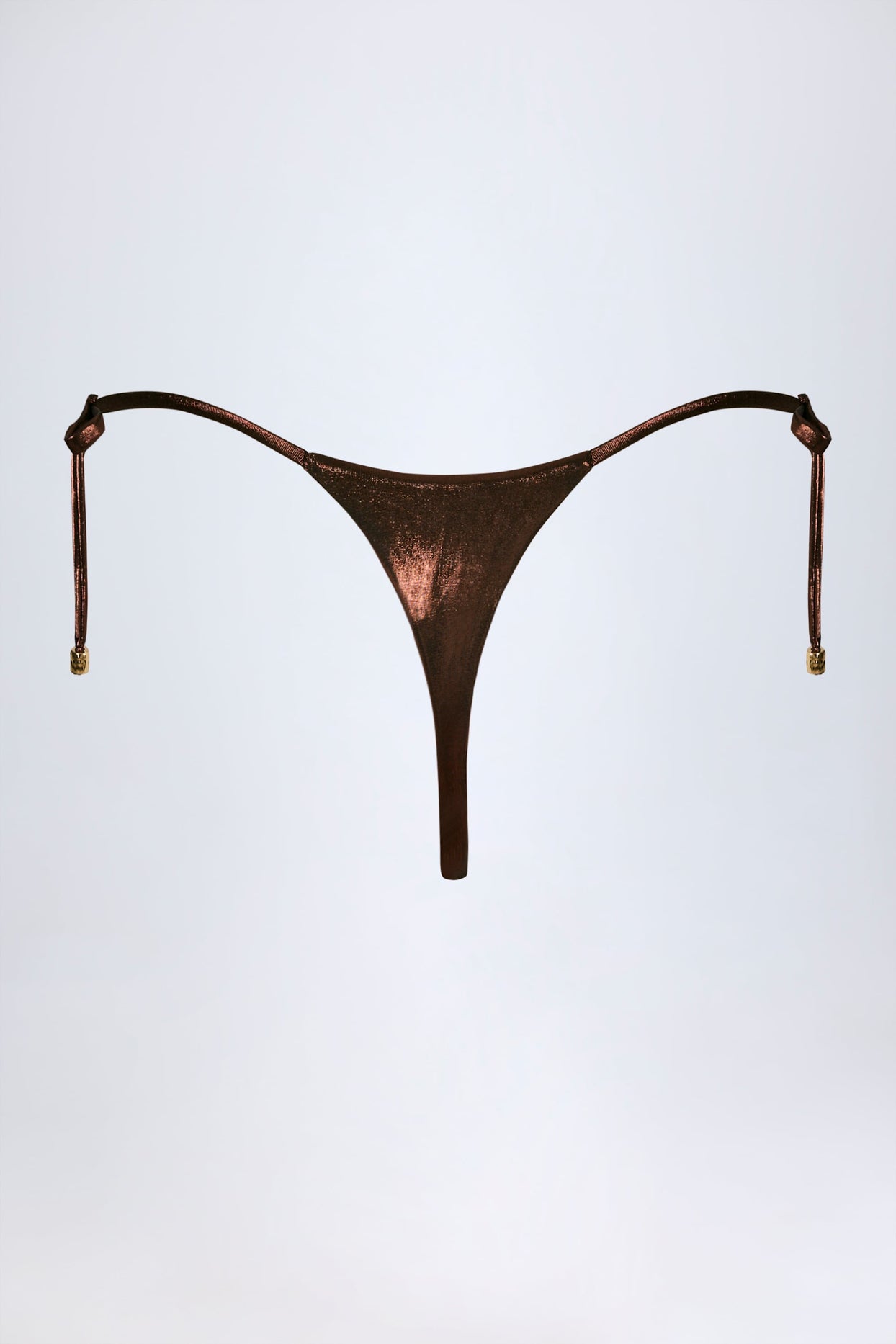 Thong Bikini Bottoms in Bronze Gold