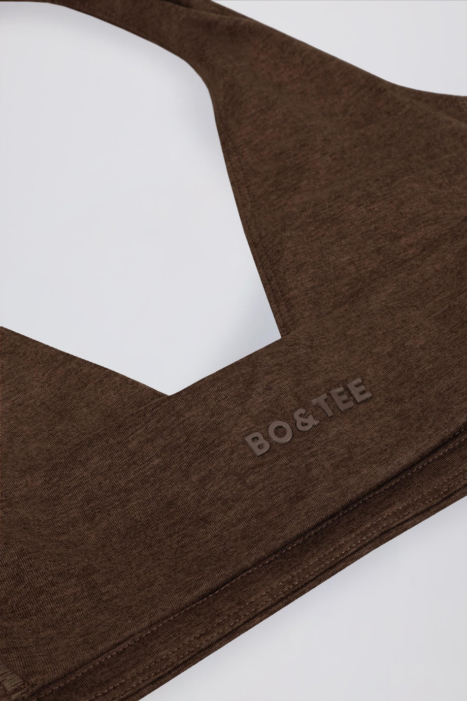 V-Neck Sports Bra in Pecan Marl