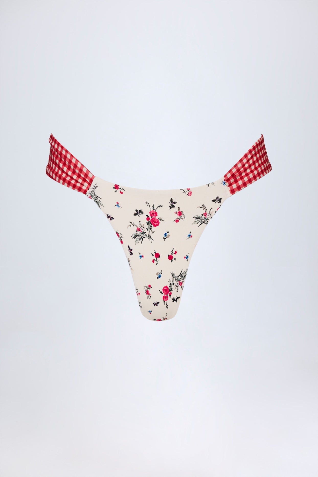 Cheeky Bikini Bottoms in Red Floral Print