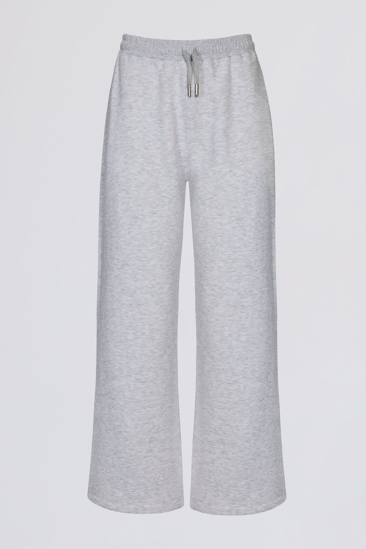 Wide-Leg Joggers in Grey Marl