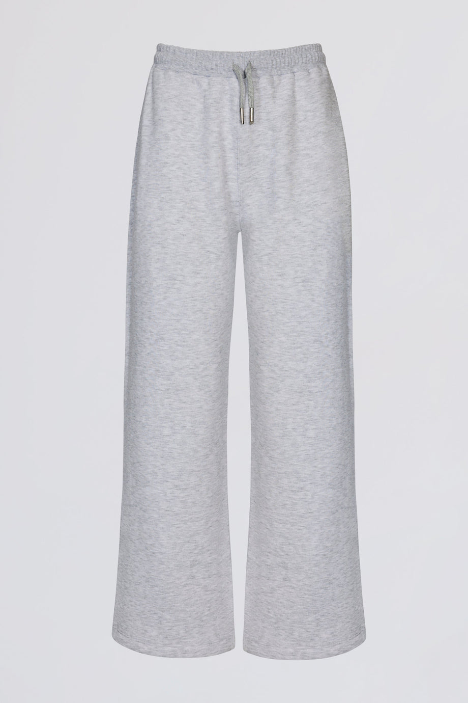 Wide-Leg Joggers in Grey Marl