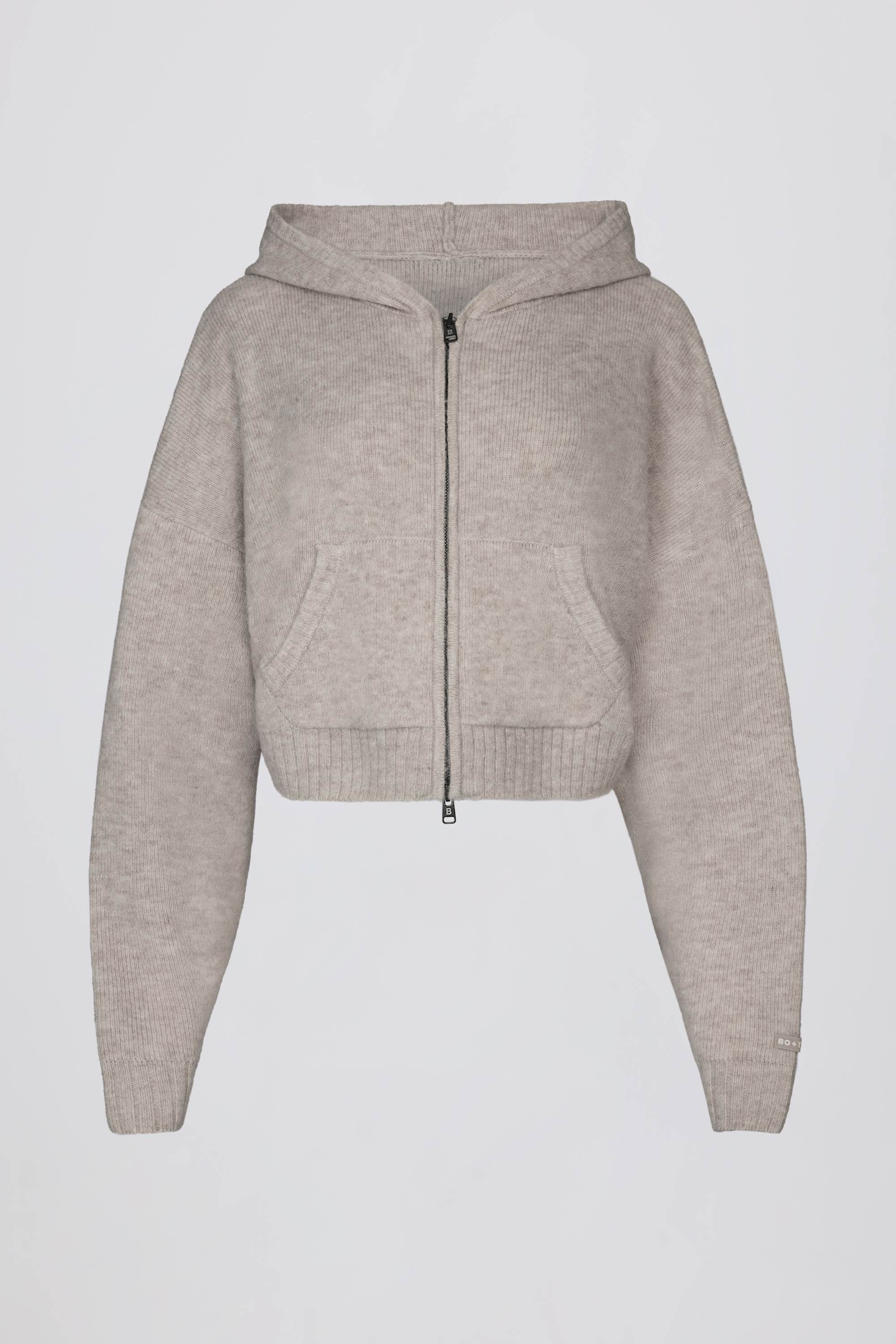 トップス PERVERZE Cropped Hoodie Knit Top Border Cropped Hoodie Knit Top/Black｜PERVERZE | パーバーズの公式