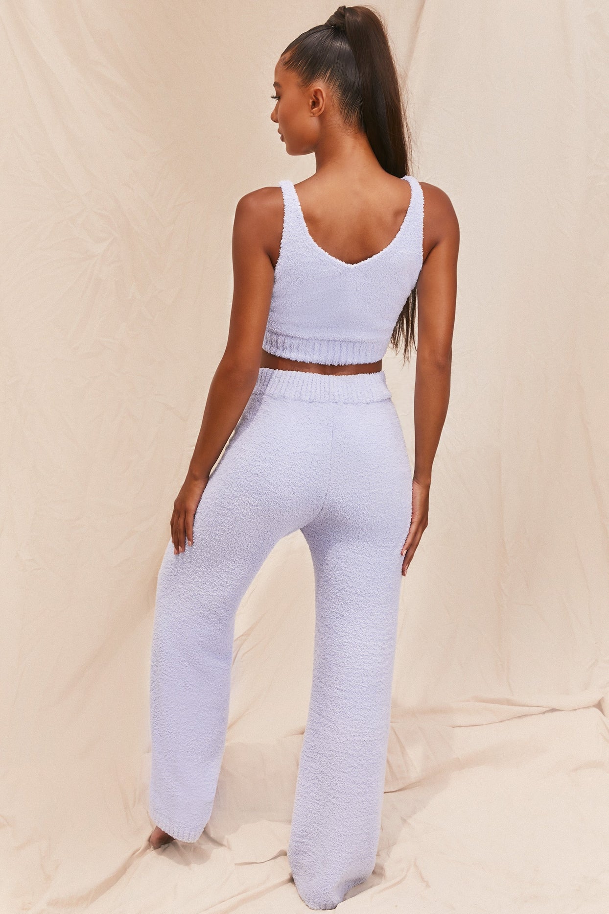 Cosy V Neck Tank Top in Baby Blue