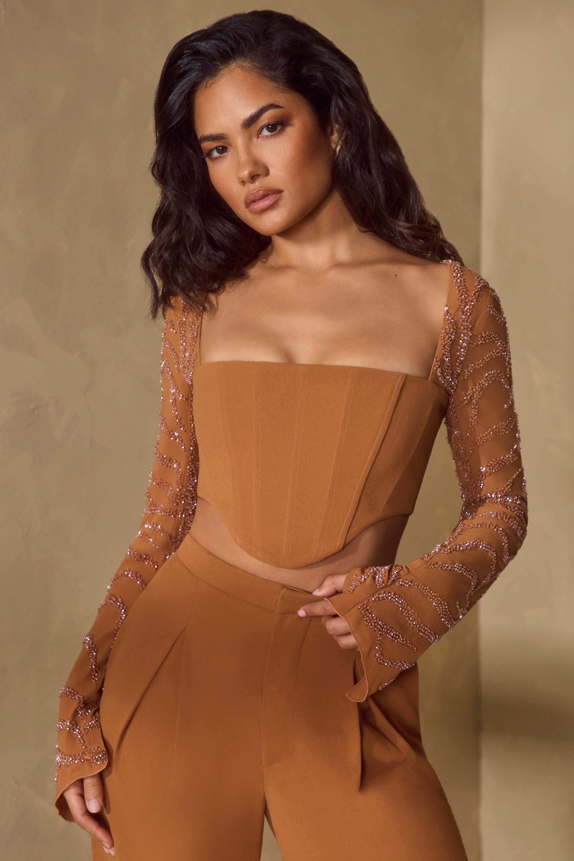 Corset top long sleeve shop