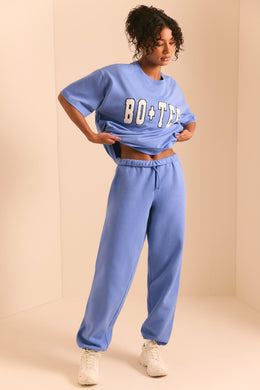 Petite Relaxed Fit Joggers in Cerulean Blue